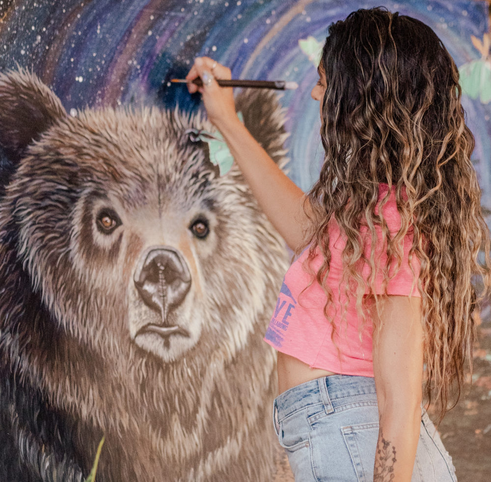 Tracy Painting Bear Square